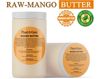 Mango Butter Raw 32 oz. 100% Pure Natural Cold Pressed. Skin, body, Hair, Nail Moisturizer, Creams, Balms, Lotions, Soaps Bulk Wholesale