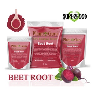 Beet Root Powder (Beta Vulgaris) Non-GMO, Vegan 100% Natural Food Grade For Food, Juice Bulk