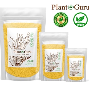 Candelilla Wax Pellets 100% Pure Natural Vegan Wax For Soap, Candles, Lip Balm, Creams, Lotion , Body Butter Making. Beeswax Substitute