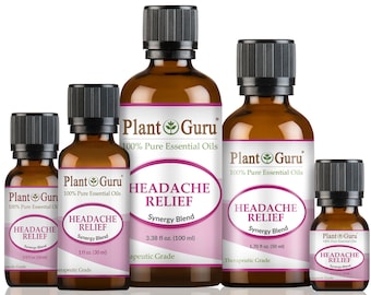 Headache Relief Essential Oil Blend 100% Pure Undiluted, Therapeutic Grade Synergy