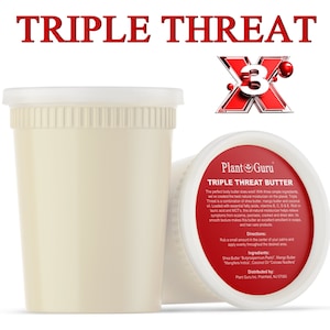 Triple Threat Body Butter 32 oz. Bulk - 100% Pure Natural Raw Shea Butter, Mango Butter and Extra Virgin Coconut Oil