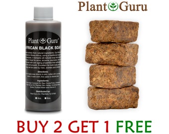 Raw African Black Soap Liquid 4 oz. 100% Pure Natural Organic Unrefined From Ghana For Skin and Face. BUY 2 GET 1 FREE