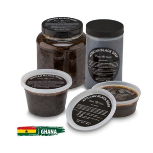 Raw African Black Soap Paste 100% Pure Organic Unrefined Natural From Ghana For Skin and Face.