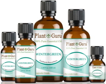 Wintergreen Essential Oil 100% Pure Natural Therapeutic Grade, Gaultheria Procumbens, Bulk Wholesale For Skin, Soap, Candle and Diffuser