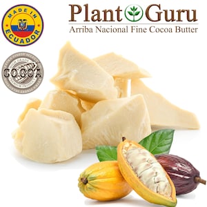 Raw Cocoa Butter 100% Pure Natural Unrefined Cacao FOOD GRADE Cooking Baking Skin, Body, Hair, DIY Cream, Lotion, Soap Making Bulk Wholesale