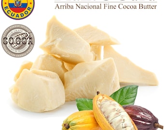 Raw Cocoa Butter 100% Pure Natural Unrefined Cacao FOOD GRADE Cooking Baking Skin, Body, Hair, DIY Cream, Lotion, Soap Making Bulk Wholesale