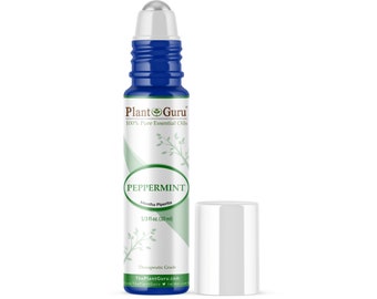 Peppermint Essential Oil Roll On 10 ml. Pure Mentha Piperita Therapeutic Grade Aromatherapy