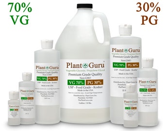 70/30 VG PG Blend Vegetable Glycerin & Propylene Glycol USP Kosher Food Grade Liquid Bulk