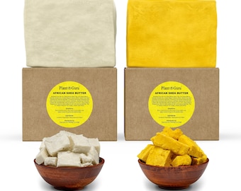 Manteca de karité africana cruda, orgánica, 100% pura, natural y virgen sin refinar de Ghana. Ideal para la piel, el cuerpo, el rostro y el crecimiento del cabello. De 28 g a 11 kg. Venta al por mayor.
