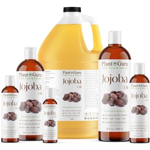 Golden Jojoba Oil Cold Pressed 100% Pure Natural For Skin Face Hair Massage