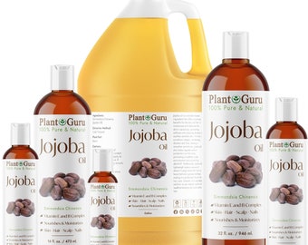 Golden Jojoba Oil Cold Pressed 100% Pure Natural For Skin Face Hair Massage