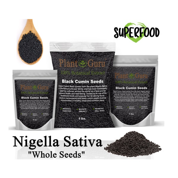 Black Cumin Seeds NIGELLA SATIVA Whole Herb 100% Pure Organic Bulk Wholesale