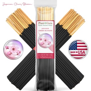 JAPANESE CHERRY BLOSSOM Incense Sticks 7&quot; Handmade Hand Dipped Bulk Wholesale