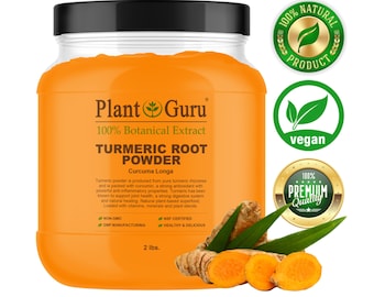 Polvo de raíz de cúrcuma de 2.5 libras. Frasco a granel de Curcuma longa, especia y hierba a granel.