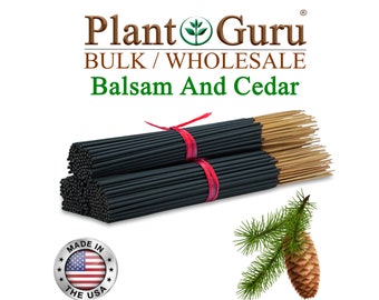 BALSAM AND CEDAR Incense Sticks 11" Handmade Hand Dipped Bulk Wholesale