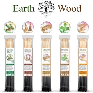 EARTH & WOOD Incense Sticks 11&quot; Variety Pack 500 Bulk Wholesale Set Hand Dipped.