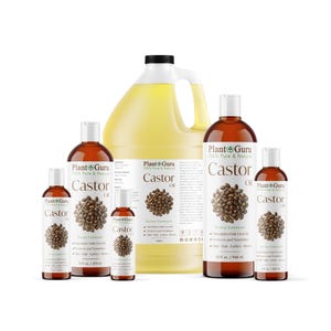 Castor Oil Expeller Pressed 100% Pure For Eyelashes, Eyebrows, Hair Growth, Bulk