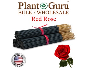 RED ROSE Incense Sticks 11" Handmade Hand Dipped Bulk Wholesale