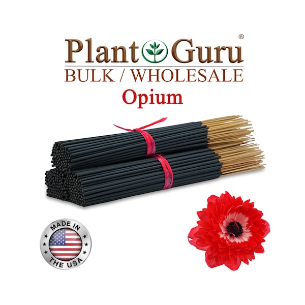 OPIUM Incense Sticks 11" Handmade Hand Dipped Bulk Wholesale