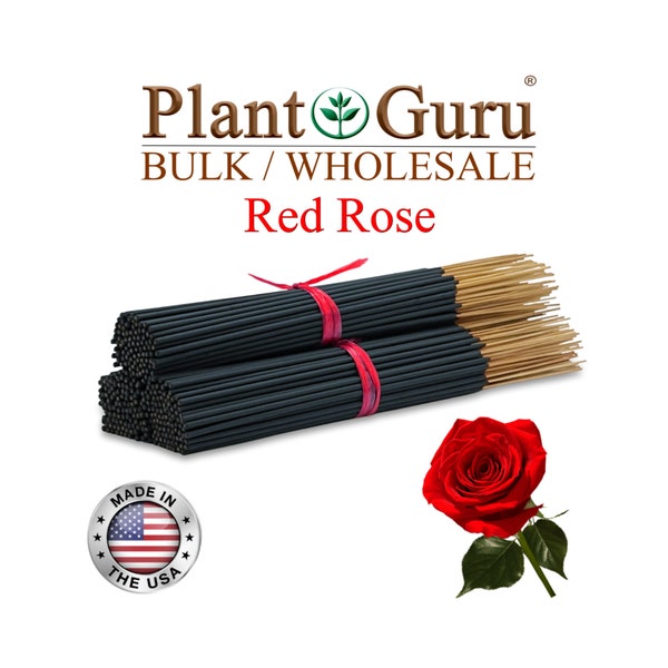 RED ROSE Incense Sticks 11" Handmade Hand Dipped Bulk Wholesale