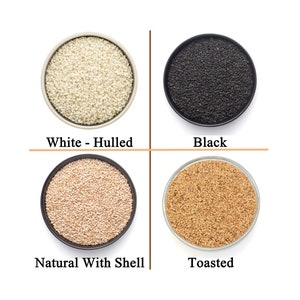 Sesame Seeds Whole Raw 100% Pure Natural Non-GMO, Kosher, Vegan Bulk