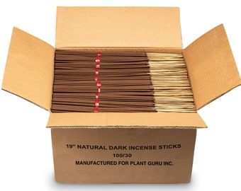 Unscented Incense Sticks 19" JUMBO Bulk Wholesale - 100% Natural Joss Powder and Bamboo Wood Punk Blanks - Aromatherapy Incense Making.