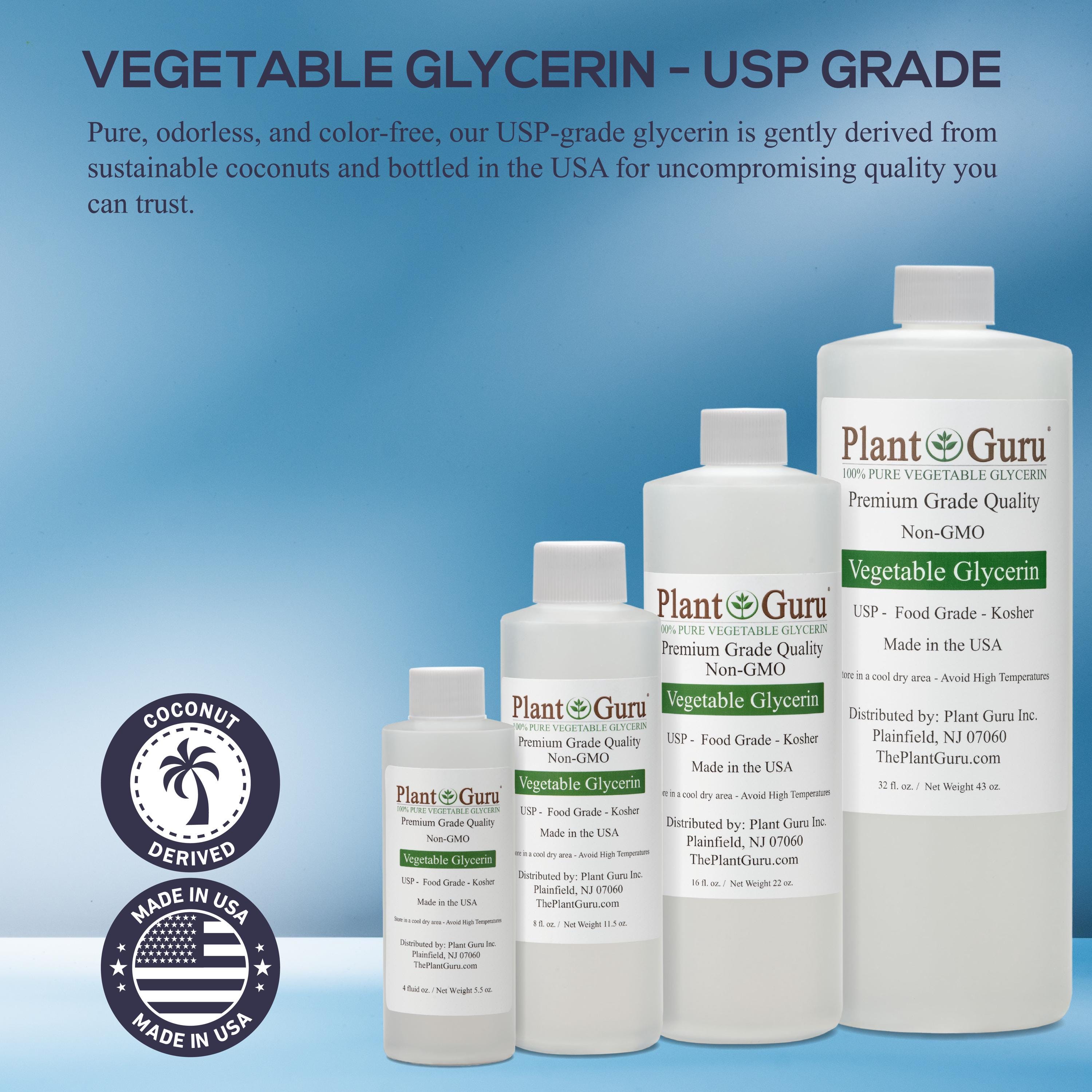 Vegetable Glycerin USP 99.9% Pure Food Grade Non-gmo Kosher 1 Oz. to Gallon  - Etsy