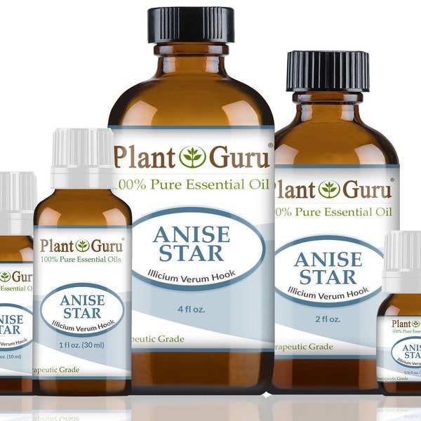 Anise Star Essential Oil 100% Pure Natural Therapeutic Grade, Illicium Verum Hook, Bulk Wholesale Available