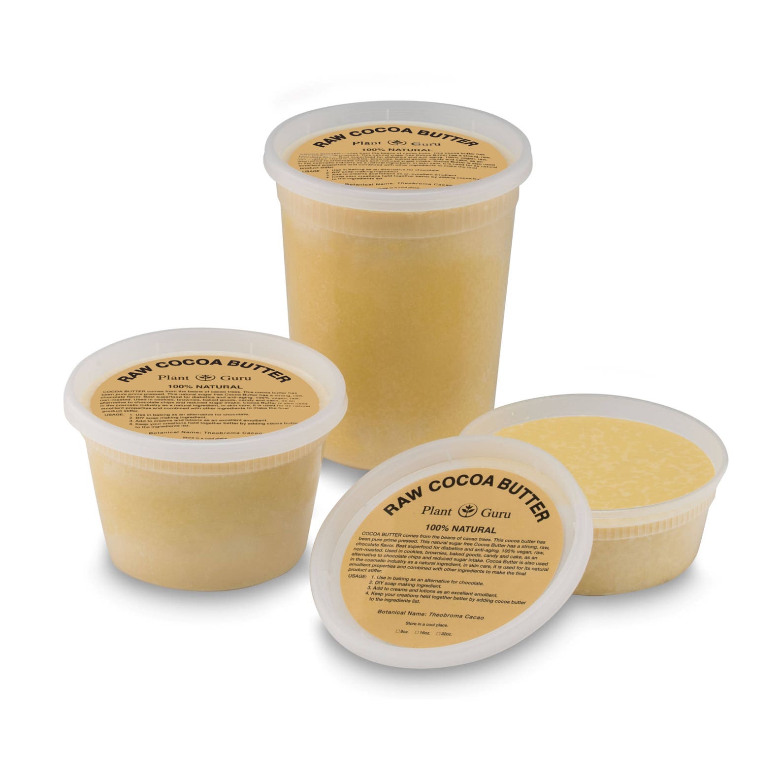 Raw Cocoa Butter 100 Pure Natural Unrefined Cold Pressed Etsy