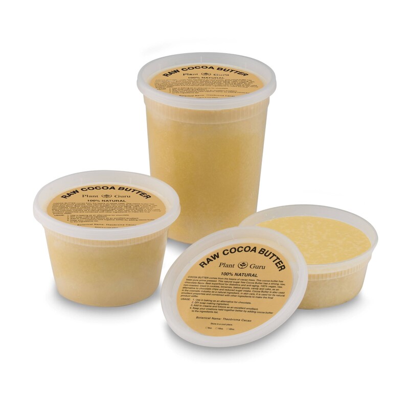Raw Cocoa Butter 100 Pure Natural Unrefined Cold Pressed Etsy