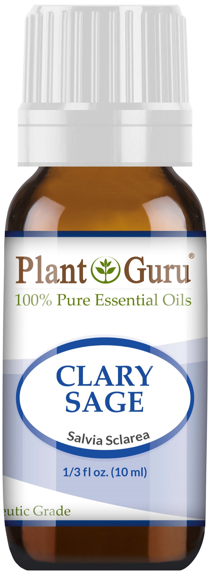 Clary Sage Essential Oil 100% Pure Natural Therapeutic Grade, Salvia Sclarea, Bulk Wholesale For Skin, Soap, Candle and Diffuser 10 ml. / .33 fl oz.
