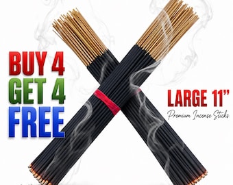 50 Incense Sticks 11" Handmade Hand Dipped Bulk Variety Mix & Match Wholesale Buy 4 Get 4 Free