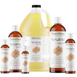 Sesame Seed Oil Cold Pressed REFINED 100% Pure Natural Carrier