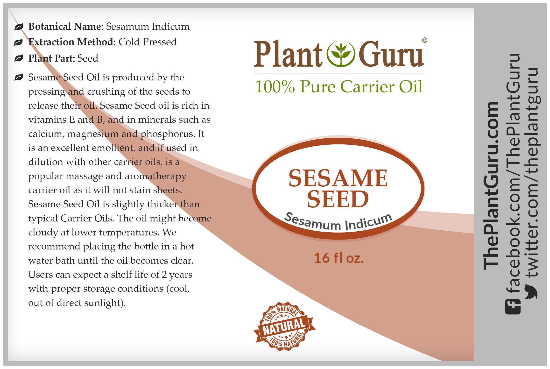 Sesame Seed Oil Cold Pressed 100 Pure Natural Carrier Skin Etsy