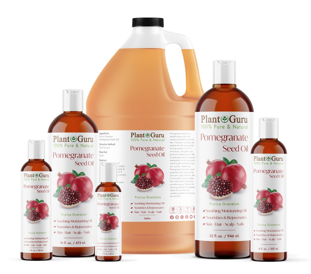 Pomegranate Seed Oil Cold Pressed Unrefined 100% Pure Natural for Skin ...