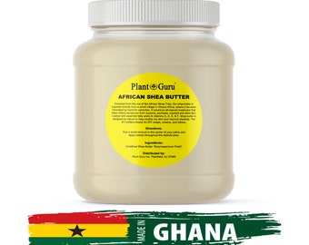 Raw African Shea Butter 3 lbs. 100% Pure Natural Organic Unrefined IVORY From Ghana Moisturizer For Face, Skin, Body and Hair Growth.