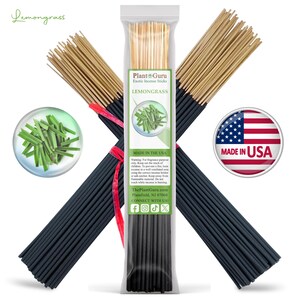 LEMONGRASS Incense Sticks 11&quot; Handmade Hand Dipped Bulk Wholesale