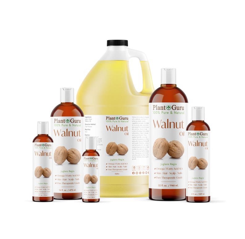 Walnut Oil Cold Pressed REFINED 100% Pure Natural 2 oz to Gallon image 1