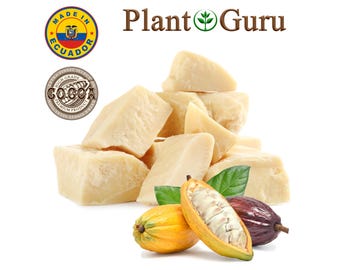 Raw Cocoa Butter 100% Pure Natural Unrefined Cacao FOOD GRADE Cooking Baking Skin, Body, Hair, DIY Cream, Lotion, Soap Making Bulk Wholesale