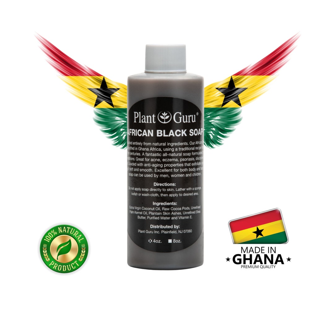 Raw African Black Soap Liquid 4 Oz. 100% Pure Natural Organic - Etsy