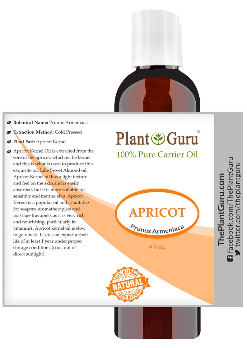Apricot Kernel Oil 100 Pure Natural Carrier Skin Body And Etsy