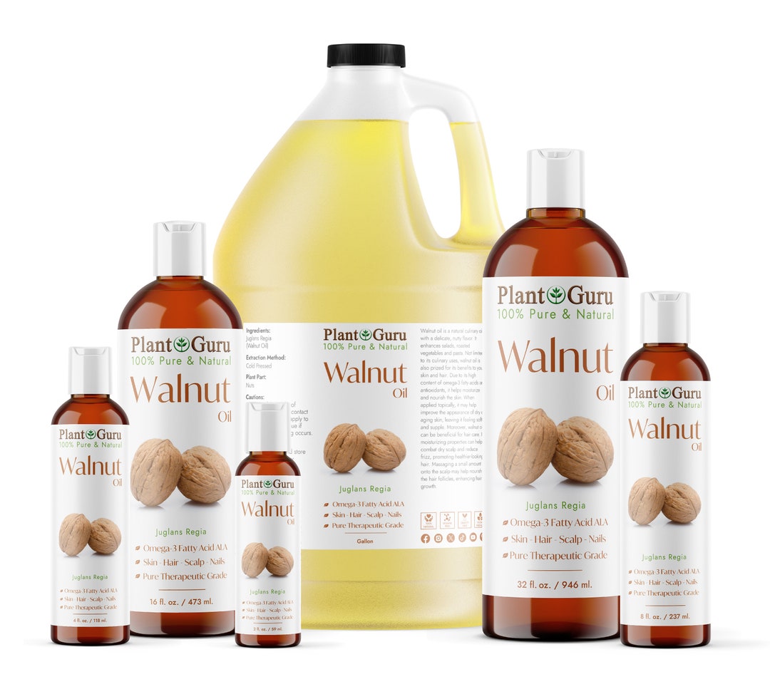Walnut Oil Cold Pressed REFINED 100 Pure Natural 2 Oz to Gallon Etsy