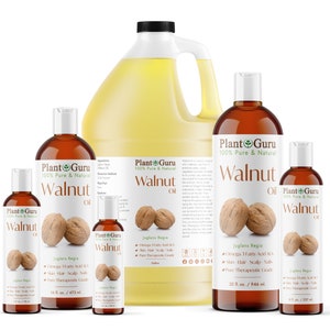 Walnut Oil Cold Pressed REFINED 100% Pure Natural 2 oz to Gallon