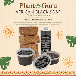 Raw African Black Soap Paste 16 Oz. 100% Pure Natural Organic Unrefined ...