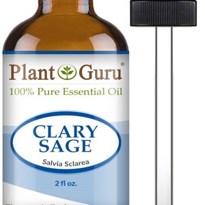 Clary Sage Essential Oil 100% Pure Natural Therapeutic Grade, Salvia Sclarea, Bulk Wholesale For Skin, Soap, Candle and Diffuser 2 oz. Bulk