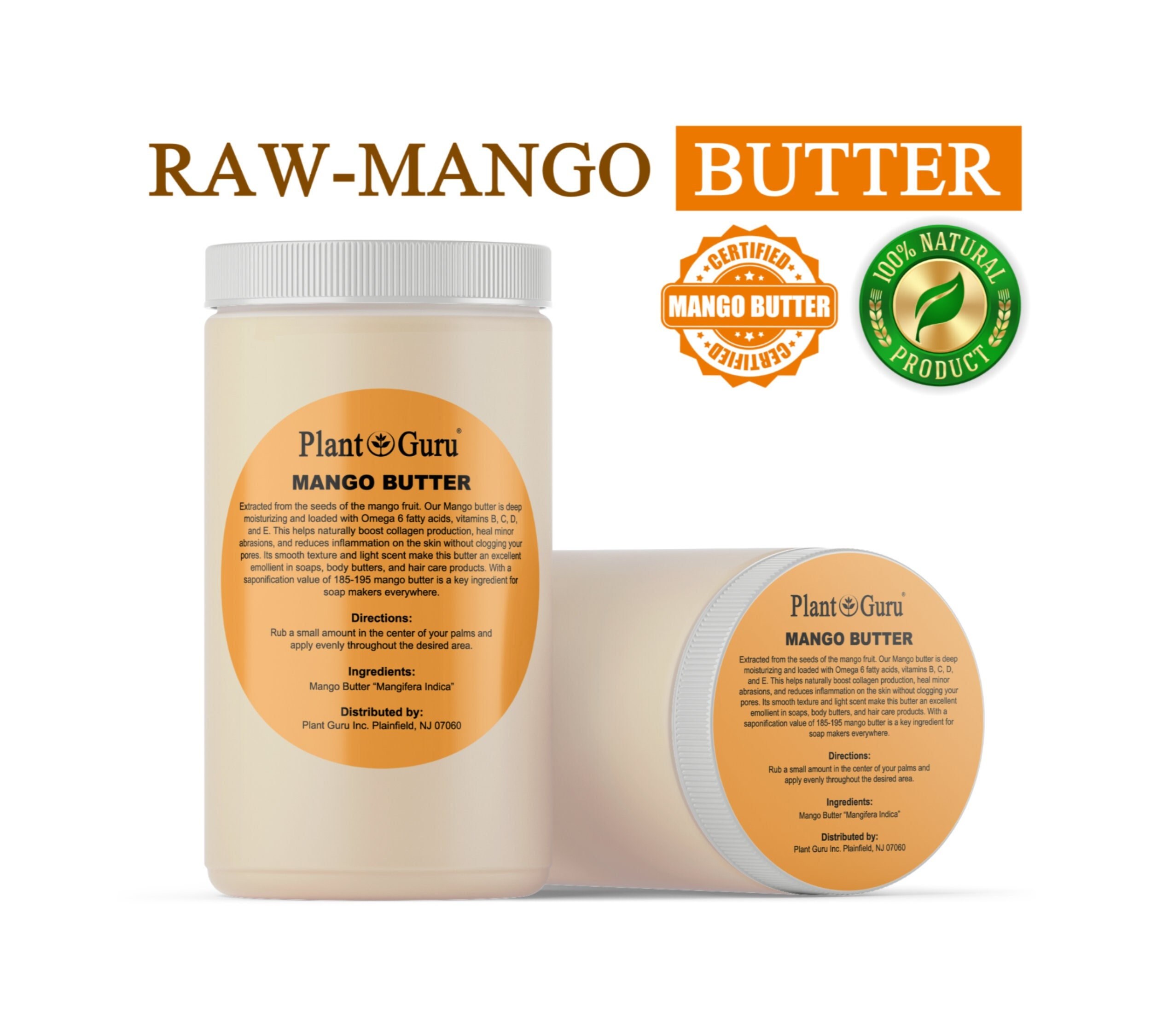 Mango Butter Raw 32 Oz. 100 Pure Natural Cold Pressed. Skin Etsy
