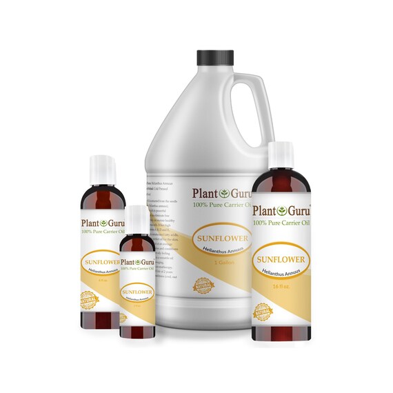 Sunflower Seed Oil Cold Pressed 100 Pure Natural Carrier Etsy