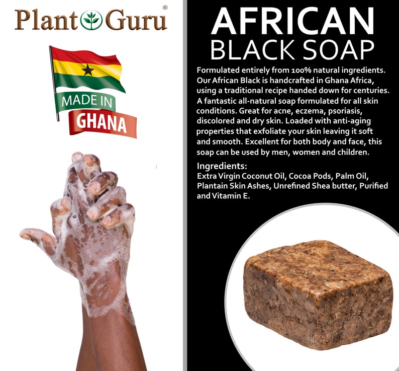 Raw African Black Soap Paste 100 Pure Organic Unrefined Etsy