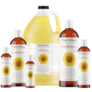 Sunflower Seed Oil HIGH OLEIC Cold Pressed Refined 100% Pure Natural