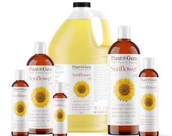 Sunflower Seed Oil HIGH OLEIC Cold Pressed Refined 100% Pure Natural